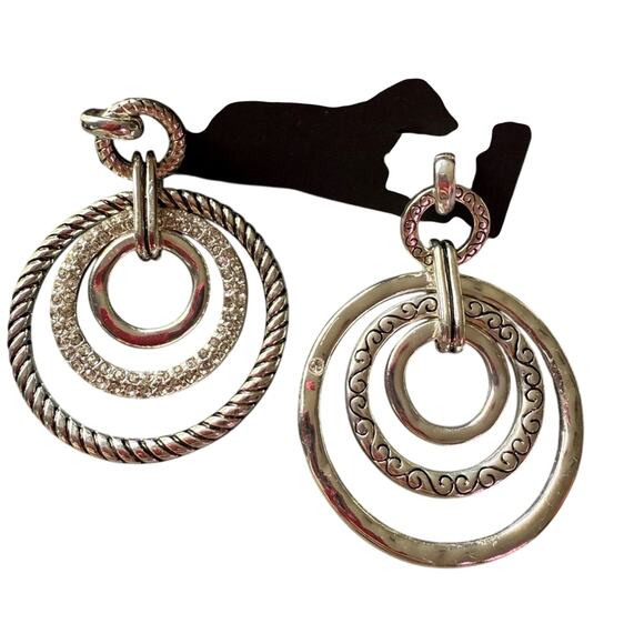 Scroll by Dillard Reversible Dangle Circle Earrings NEW - Picture 1 of 8